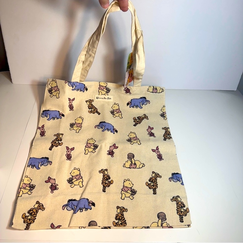 NWT. Disney Primark Winnie the Pooh Canvas Tote Bag. all-over print